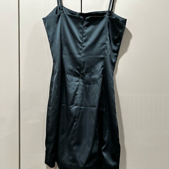 Aritzia Sunday Best Shimmer Mini Dress Blue | Size 0 - Picture 3 of 8